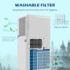 HOMCOM 7000 BTU Air Conditioning Unit, 3-in-1 Portable Air Conditioner, Dehumidifier, Cooling Fan with 2 Speeds, Remote Control, Digital Display, 24H Timer, Window Venting Kit, 26m²