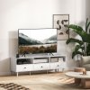 HOMCOM 140cm TV Stand Cabinet, Modern TV Unit Console Table for up to 75