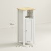 kleankin Slim Bathroom Storage Unit with Open Shelf, Bathroom Storage Cabinet with Adjustable Shelf, 32 x 30 x 80 cm, White