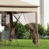 Outsunny 3 x 3(m) Pop Up Gazebo, Marquee Party Tent with Double Tier Roof, Netting and Carry Bag, Event Shelter for Outdoor Patio, Khaki