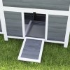 PawHut Wooden Chicken Coop with Nesting Box, Hen House Poultry Cage with Slide-Out Tray, Waterproof Roof, Perches, for 4-6 Chickens, 100 x 86 x 100cm