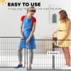 PawHut Dog Pen, 2 Panel Puppy Pen, Portable, Detachable, For Medium Dogs, 60cm Tall, Black