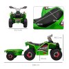 HOMCOM Electric Quad Bike, 6V Kids Ride On All Terrain Vehicle with Back Trailer for Ages 18-36 Months - Green