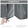 Outsunny 600D Oxford Outdoor Garden Furniture Sofa Set Cover, Waterproof Anti-UV Rattan Sun Lounger Protection Protector Cover, 205L x 192W x 61Hcm, Grey