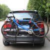 HOMCOM Foldable 3 Bike Carrier Rear Hitch Mount Bicycle Rack W/ Straps Car Trunk SUV Travel Transit