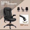 Vinsetto Office Chair, Ergonomic Fabric Desk Chair with 6-Point Massage and Back Heated, Arms, Lumbar Support, Black