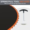 SPORTNOW Trampoline Replacement Mat with Eight Rows of Stitching, Spring Pull Tool, 72 V-Hooks, for 12ft Trampoline, Using 14cm Springs, Trampoline Jumping Mat, Orange