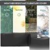 Outsunny L-Shaped Garden Furniture Cover with PU Coating, 420D Oxford Fabric Rattan Corner Sofa Cover, Waterproof Anti-UV Dustproof Windproof, Black, 250 x 250 x 79cm