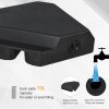 Outsunny 4PCs Fillable Parasol Base Weights with Steel Cross Base, HDPE Garden Umbrella Stand 60L Water or 72kg Sand Filled Weights Plastic Black