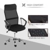 HOMCOM Mesh Office Chair, High Back Computer Desk Chair, Swivel Chair with Height Adjustable, Study Chair for Home Office, Black