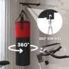 SPORTNOW 3ft Unfilled Punching Bag Set with Boxing Bag Bracket, Heavy Bag with Boxing Gloves, Hand Wraps, 360° Swivel Hook