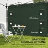 Outsunny Gazebo Side Panel, Canopy Sidewall Panel with 4 Mesh Bags and 2 Storage Pockets for 3 x 3 m Straight Leg Pop Up Gazebos, 1 Pack Sidewall Only, Green