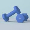 SPORTNOW Set of 2 Hex Dumbbells, Neoprene Weights Pair with Non-Slip Grip, Home Gym Fitness Training Equipment, 2 x 2kg, Blue