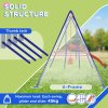 Outsunny 4 in 1 Garden Swing Set, Metal Kids Swing Set w/ Double Swings, Glider, Slide, Ladder, for Outdoor Play - Multicoloured