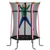 HOMCOM 5.4 FT/ 64 Inch Kids Trampoline With Enclosure Net Mini Indoor Outdoor Trampolines for Child Toddler Age 3-10 Years 