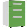 Vinsetto Lockable File Cabinet with 3 Drawers, Vertical Office Drawer for A4, Letter, Legal Size, Anti-tilt Design, Pre-Assembled Body, Green