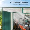 Outsunny 8.5 x 6ft Metal Shed with Lightsky Panels, Garden Storage Tool House with Double Doors for Garden, Patio and Lawn, Green