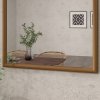 HOMCOM Arched Wall Mirror, 110 x 65 cm Arch Mirror for Living Room, Bedroom, Hallway, Dark Brown