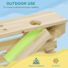 Outsunny water wall for kids outdoor Water and Sand play table with 18 Accessories, Wooden Outdoor Toys for Ages 3-7 Years