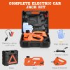 DURHAND 5 Ton Electric Car Jack Kit with 12V Auto Car Floor Jack, Impact Wrench, 15.5-45cm Car Tyre Lift Kit Emergency Tyre Repair Kit with Case for Cars, SUVs, Sedans, MPVs