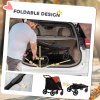 PawHut Dog Stroller Pet Pram Dog Pushchair Buggy with Adjustable Canopy for Medium and Large Breeds, Red