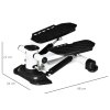 HOMCOM Portable Mini Stepper, Steppers for Exercise Workout with LCD Display Monitor, Anti-skid Foot Pedals for Home Gym Office, Black