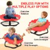 AIYAPLAY Kids Spinning Chair for Autism, Sensory Swivel Chair for ADHD Children, Flower Shaped Sit and Spin Wobble Chair with Metal Base & Non-Slip, Sensory Balance Toy for 3-8 Years Old, Red