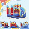 Outsunny 4 In 1 Kids Bouncy Castle, Large Inflatable House w/ Trampoline, Slide, Water Pool, Climbing Wall, Includes Blower, Bag, Ages 3-8 Years, 2.9 x 2.7 x 2.3m