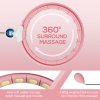 SPORTNOW Smart Weighted Hula Hoop for Adults, Hula Ring with 16 Detachable Knots, 360?? Auto-Rotating Ball and Digital Counter, Massage Hula Circle For Weight Loss, Pink