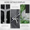 Outsunny 4 m x 3 m Gazebo with Sides, Outdoor Party Tent, Sun Shade Canopy with Mesh Sidewalls, Dark Grey