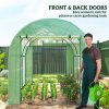 Outsunny 3 x 2 x 2m Polytunnel Greenhouse with Doors and Mesh Windows, Walk-in Grow House Tent with UV-resistant PE Cover and Steel Frame, Green