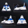 HOMCOM Kids Bumper Car 360° Rotation Spin Waltzer Car 6V Electric Ride On Car with 2 Speeds, Music, Lights for 18-48 Months - White