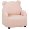 AIYAPLAY Kids Armchair, Bear Shaped Toddler Chair, Baby Armchair for Bedroom Playroom Living Room, for Boys and Girls Aged 18 Months to 3 Years - Pink