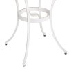 Outsunny 3 Piece Patio Bistro Set for 2, Outdoor Aluminium Garden Table and Chairs with Adjustable Footpads for Balcony, Garden and Patio, White