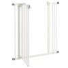 PawHut Pressure Fit Dog Stair Gate No Drilling Safety Gate Auto Close for Doorways, Hallways, 74-87cm Adjustable, 94cm Tall, White