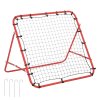 HOMCOM Rebounder Net Practise Kickback Target Goal with 5 Angles, for Teens, Adults, Softball, Football Training, Red