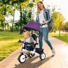 HOMCOM 6 in 1 Trike, Kids Tricycle, Pedal Push Bike w/ Push Handle, Removable Canopy, 5-point Safety Belt, Storage, Footrest, Brake, for 1-5 Years Toddler, Purple