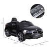 HOMCOM BMW 6GT Licensed Electric Car for Kids, 6V Battery Powered Kids' Electric Ride-on with Remote Control, LED Headlights, Music, for 3-6 Years Old