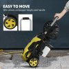 Outsunny 1800W High Pressure Washer, 150 Bar Pressure, 420 L/h Flow, Portable Power Washer Jet Wash Cleaner with Adjustable Nozzle, 6M Hose, Hose Reel, Steel Handle for Home Patio Car Driveway, Yellow