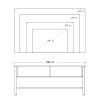 HOMCOM TV Stand Cabinet, Industrial TV Unit for TVs up to 45