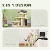 Pet Steps for Bed and Sofa Dog Cat Stairs w/ Scratching Tickling Post, Beige