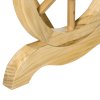 Outsunny Garden Rustic Wooden Bench Wheel-Shaped Legs Slatted Seat Stable Reinforced Structure Outdoor Patio Garden 2-Person Bench Seat - Natural Wood Effect
