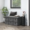 HOMCOM Shoe Bench with Seat, Shoe Storage Bench with Cushion and 6 Fabric Drawers for Entryway, Hallway, Living Room, Bedroom