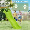 AIYAPLAY Wavy Slide for Kids, Freestanding Garden Slide with Climbing Ladder, Non-skid Steps, Outdoor Playground Equipment for Ages 3-8 Years, Green