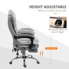 Vinsetto Office Chair with 6 Point Massage and Back Heat, Microfiber Desk Chair with Footrest Adjustable Height and Swivel Wheels, Back Reclining, Grey