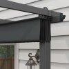 Outsunny 3 x 4m Pergola with Retractable Roof, Aluminium Frame Garden Gazebo Canopy Outdoor Sun Shade Shelter for Grill, Patio, Deck, Dark Grey