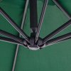 Outsunny 3(m) Garden Banana Parasol Hanging Cantilever Umbrella with Crank Handle and Cross Base for Outdoor, Sun Shade, Green