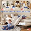 AIYAPLAY Sofa Slide, Indoor Toddler Slide with Extended Length for Bed, Stair, Easy to Assemble and Store, Blue