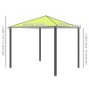 Outsunny 3 x 3(m) Garden Gazebo, Outdoor Gazebo Canopy Shelter with Curtains and Steel Frame for Lawn, Yard and Deck, Green