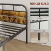 HOMCOM 3ft Single Bed Frame with Headboard, Platform Bed Frame with Underbed Storage, Slat Support, No Box Spring Needed, Easy Assembly, Rustic Brown